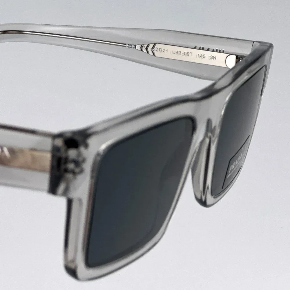 NEW Prada PR19WS U4309T  Crystal Grey Dark Grey Square Unisex Sunglasses
